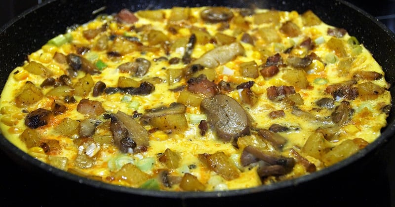 Omelette aux champignons recette rapide : prête en 10 minutes